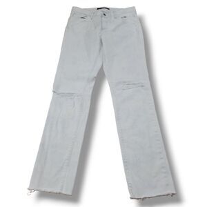 J Brand Jeans Size 29 W31"L30" Runaway Skinny Jeans Bleached Out Distressed Torn